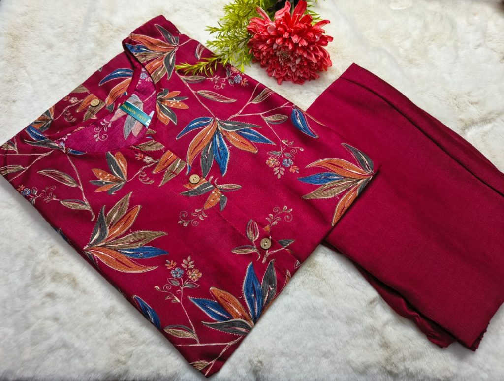 Wedding Season Special Vatican Silk Bright Colour Cord Set with Exclusive Pant