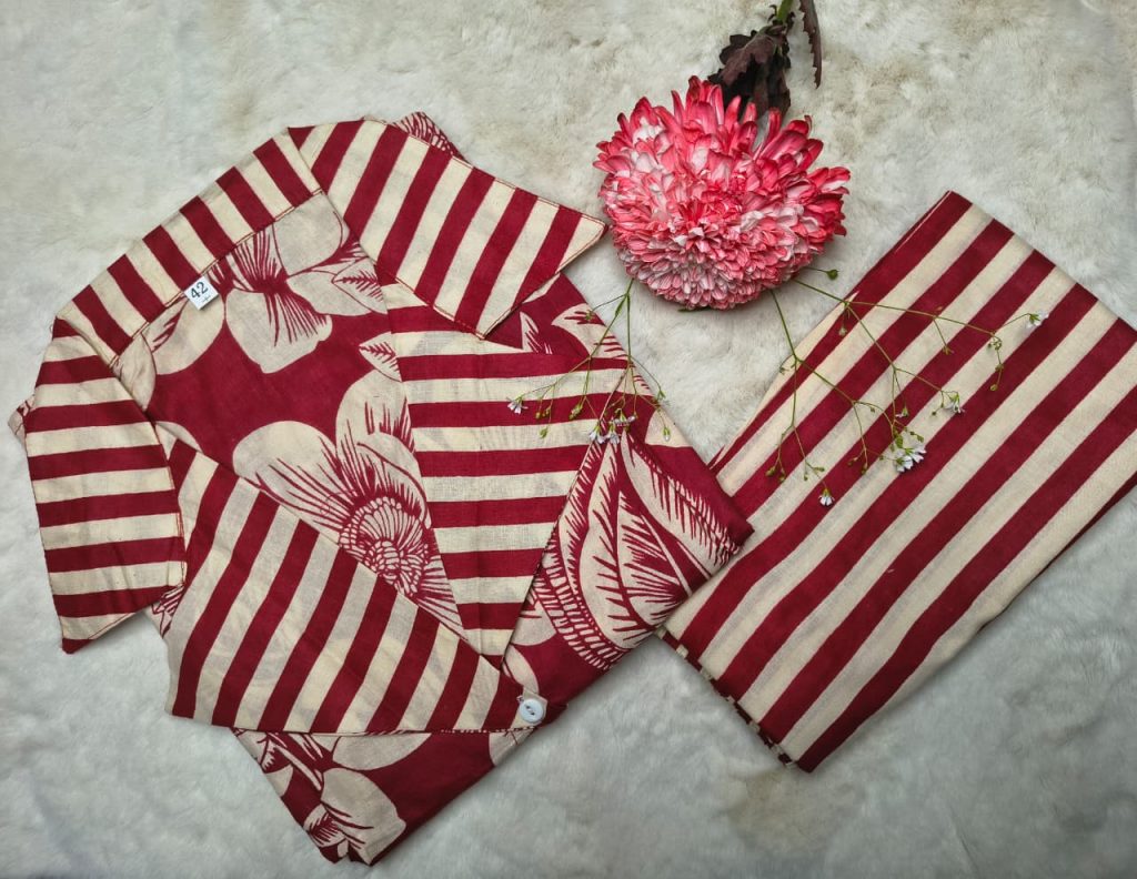 Premium Quality Cambric Cotton 60X60 Flat Coat Collar Cord Set