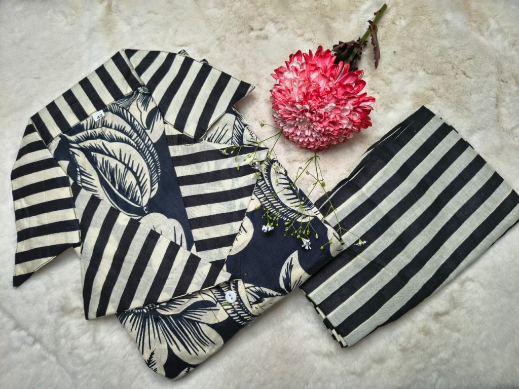 Premium Quality Cambric Cotton 60X60 Flat Coat Collar Cord Set