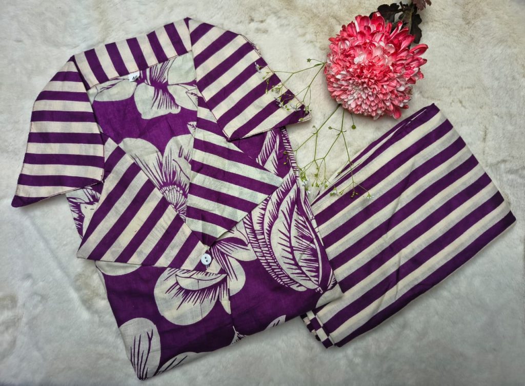 Premium Quality Cambric Cotton 60X60 Flat Coat Collar Cord Set