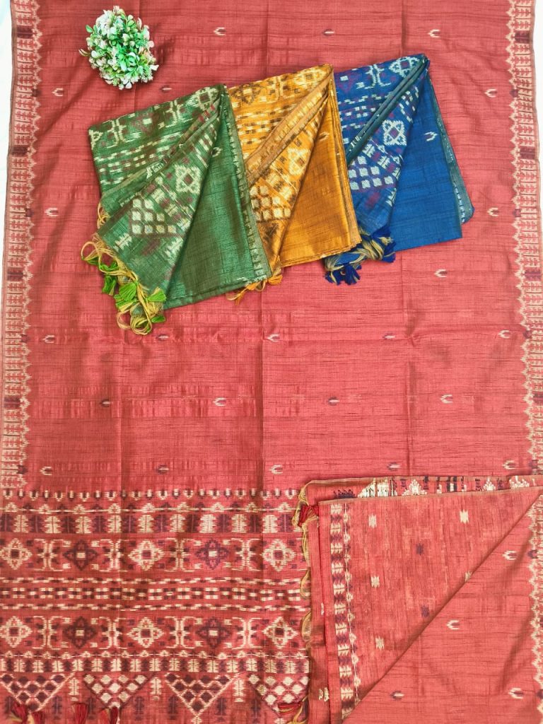 Elegance Matka Silk Saree With Full Body Weaving & Attached BP