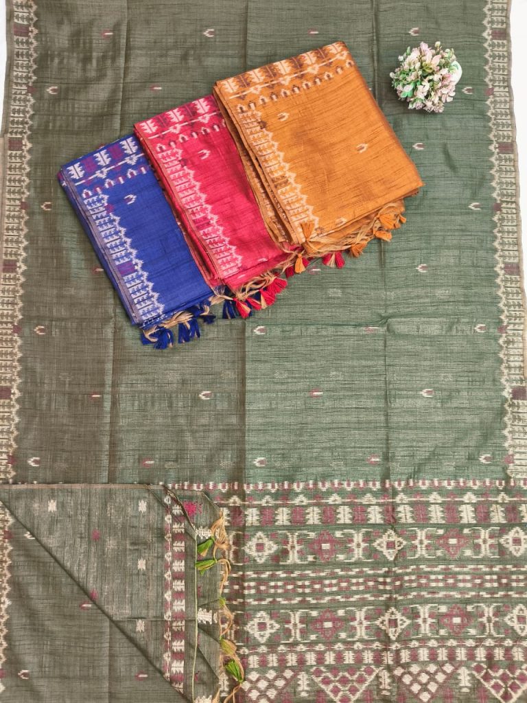 Elegance Matka Silk Saree With Full Body Weaving & Attached BP