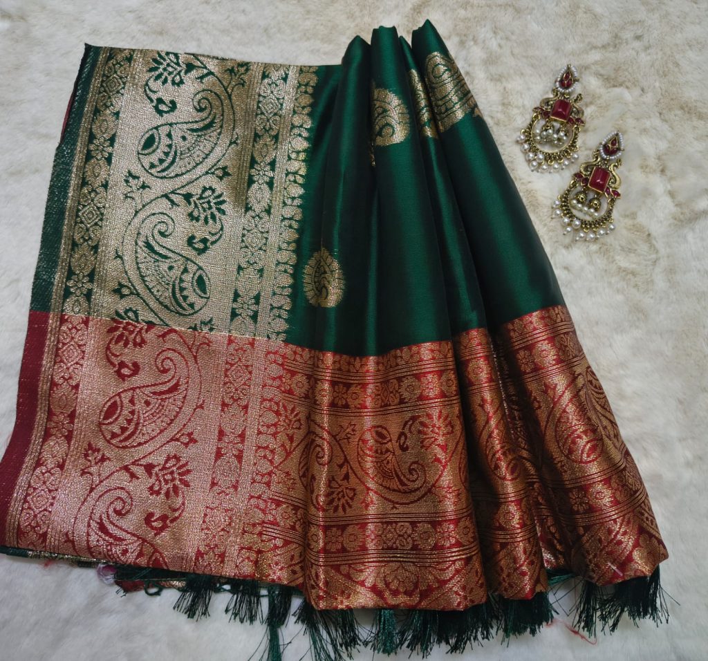 Exclusive Banasree Silk Saree With Attached BP