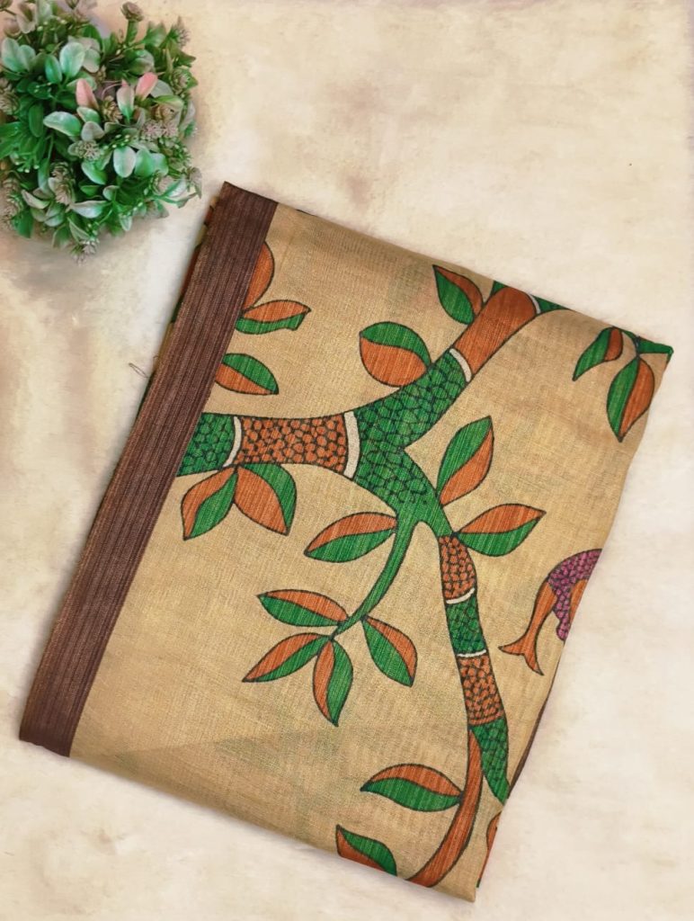 Beautiful Tissue linen digital printed with BP