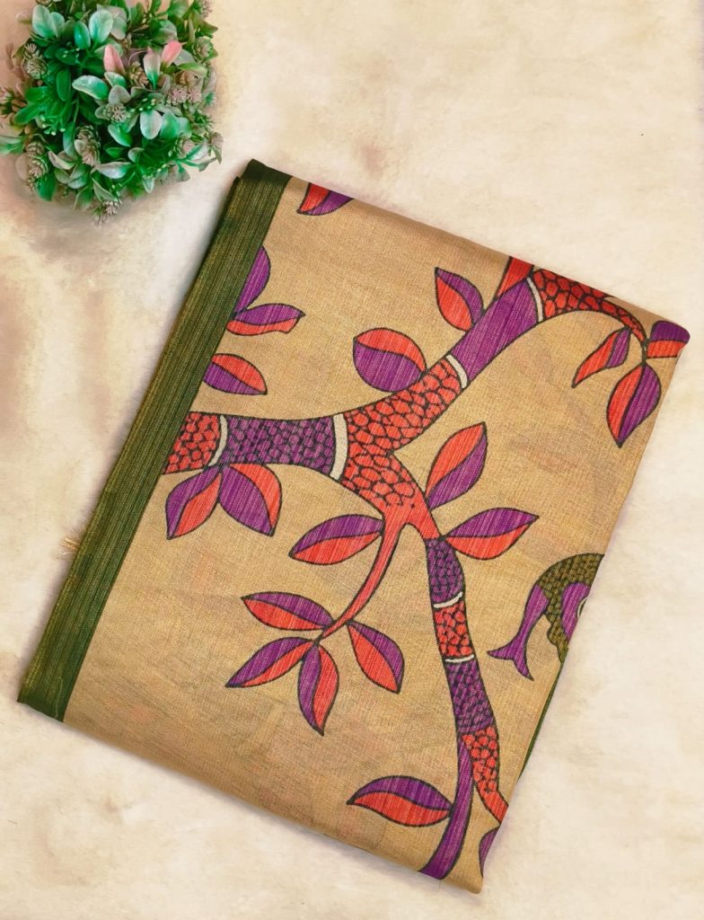 Beautiful Tissue linen digital printed with BP