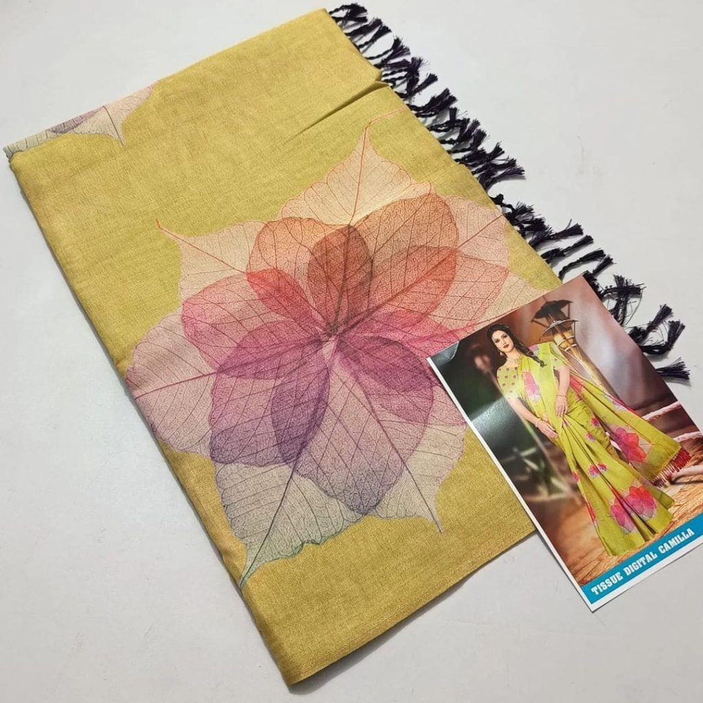 Beautiful Tissue linen digital printed with BP