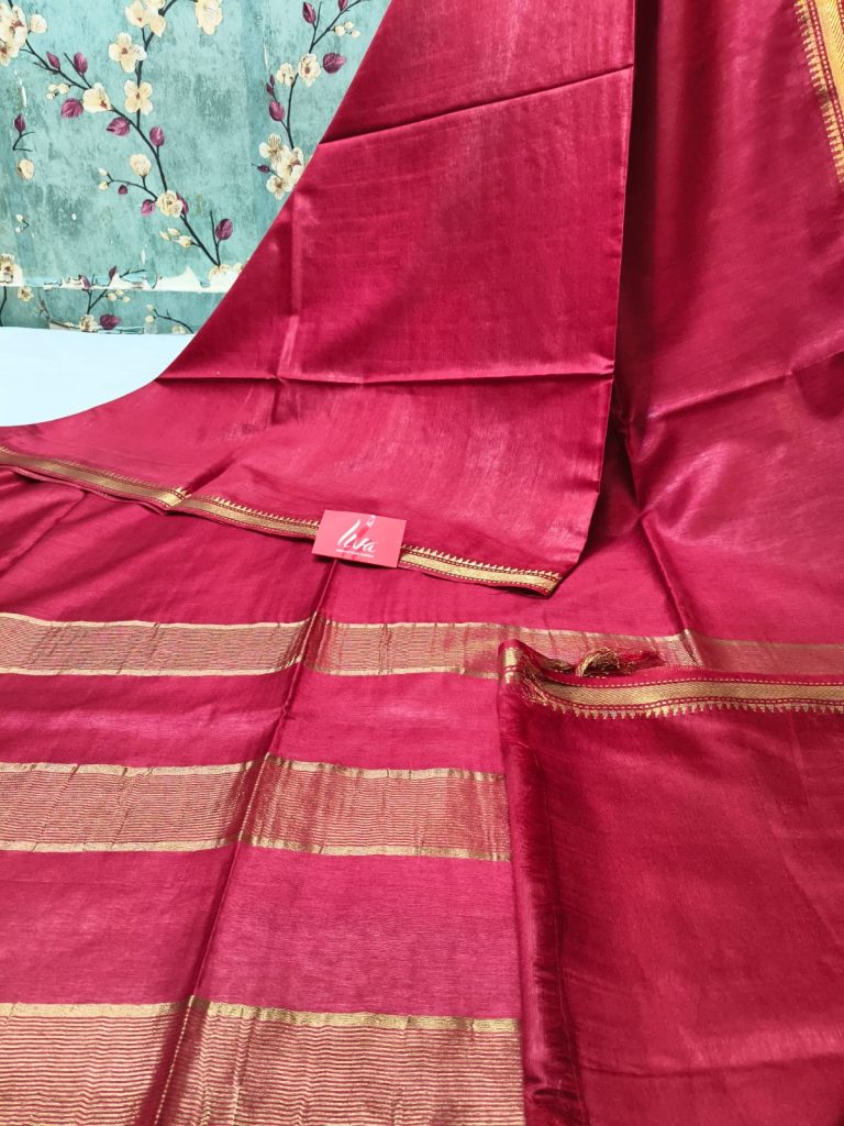 Beautiful Bhagalpuri gicha silk zari border with attached BP