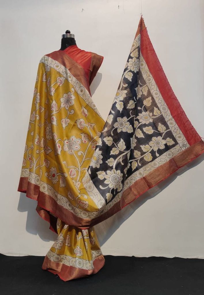 Exclusive Kosa Silk elegant Print with attached BP