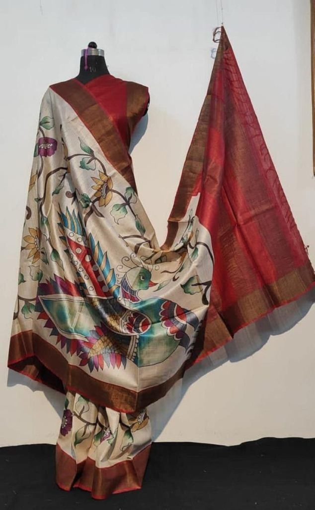 Exclusive Kosa Silk elegant Print with attached BP