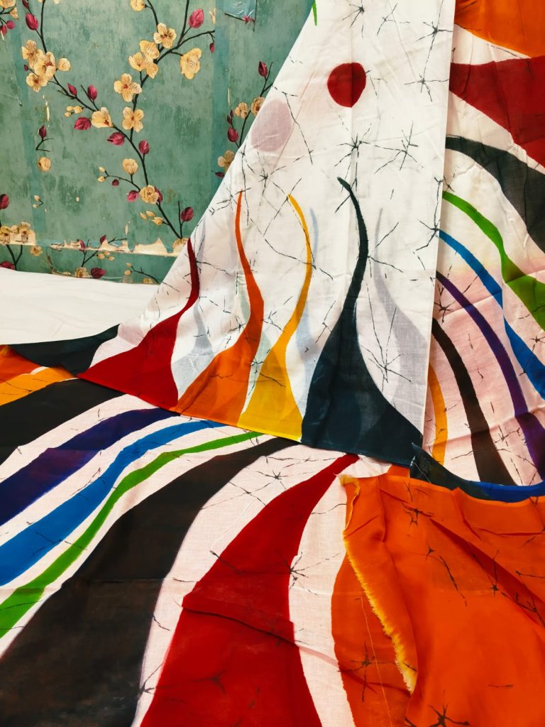 Beautiful 92/80 Pure Mul mul cotton Hand-Printed with attached BP
