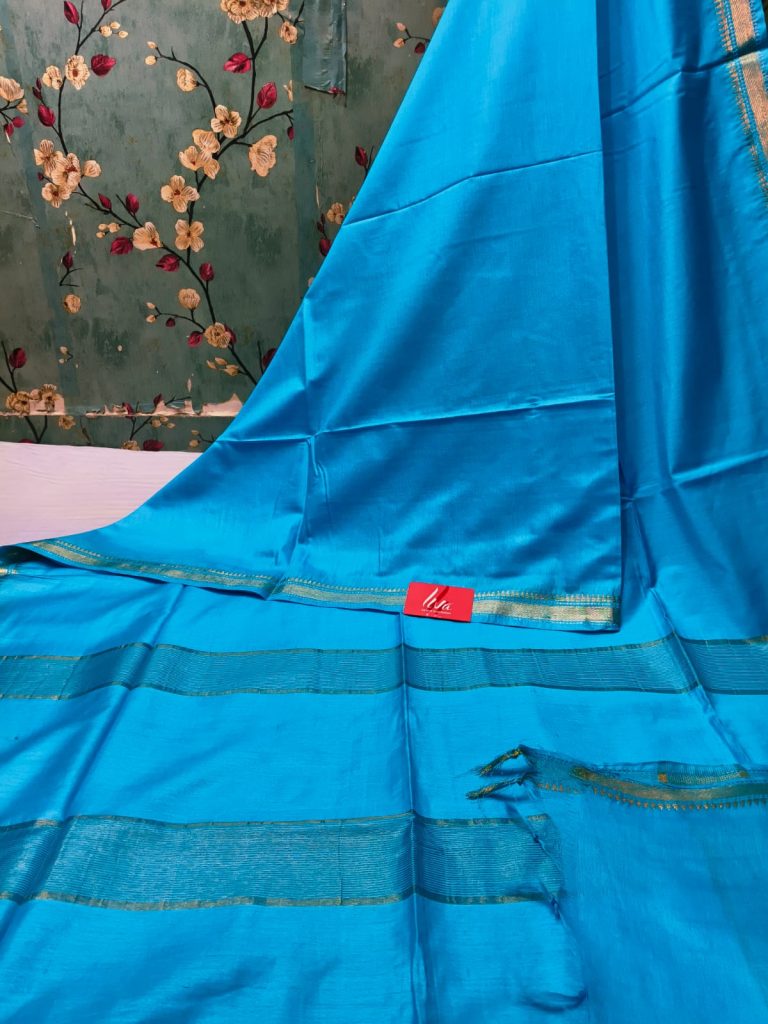 Beautiful Mangalagiri silk gicha with attached  BP
