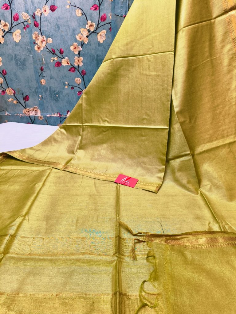 Beautiful Mangalagiri silk gicha with attached  BP