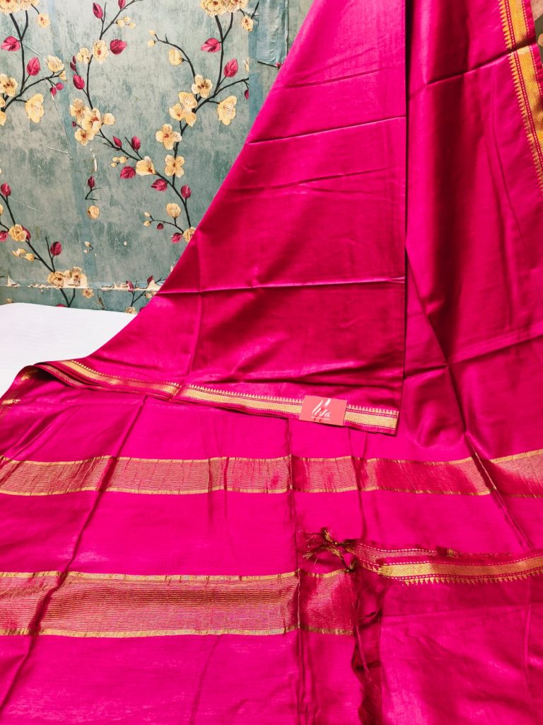 Beautiful Mangalagiri silk gicha with attached  BP