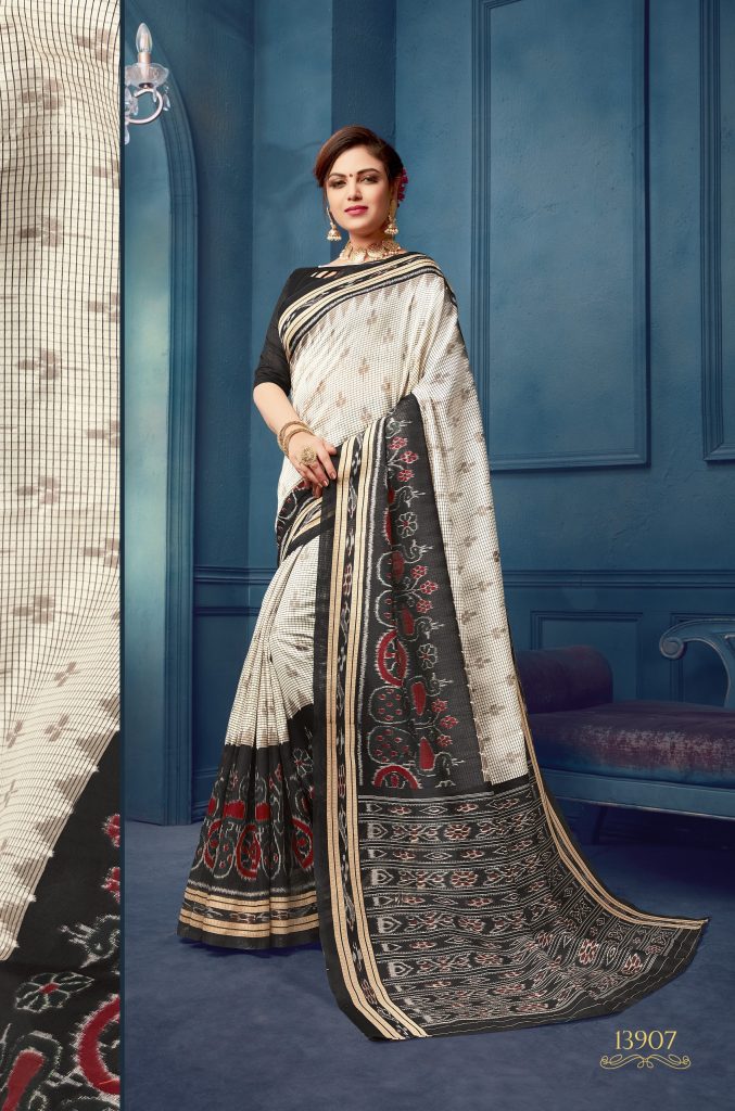 Exclusive Gicha silk Digital print With attached BP