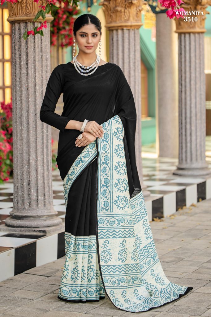 Exclusive Gicha silk Digital print With attached BP
