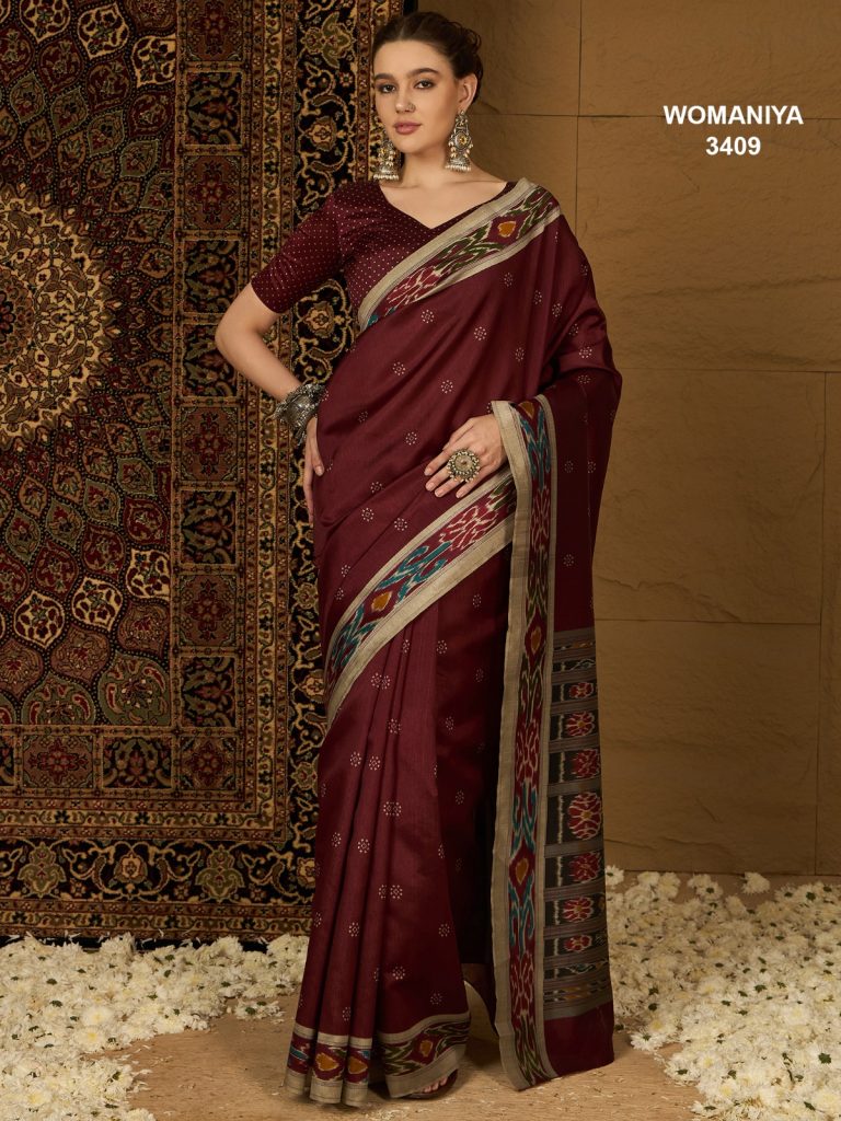 Exclusive Gicha silk Digital print With attached BP