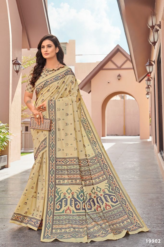 Exclusive Gicha silk Digital print With attached BP